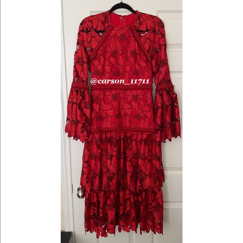NWT Runway Alexis Defina Lace Tiered Dress S - Picture 5 of 13